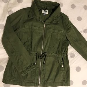 Army Green Cinched Jacket